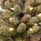 2ft. Snowy Concolor Fir Small Artificial Christmas Tree In Burlap With Snowy Cones, Warm White LED Lights